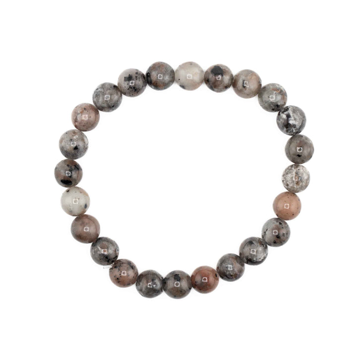 Fluorescent Syenite Metal-Free Stretch Bracelet – 8mm UV Reactive Stone Jewelry