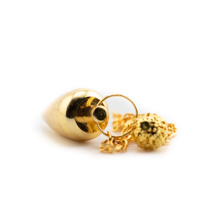 Golden Brass Pendulum for Divination & Dowsing – Cone-Shaped Energy Tool for Clarity & Guidance
