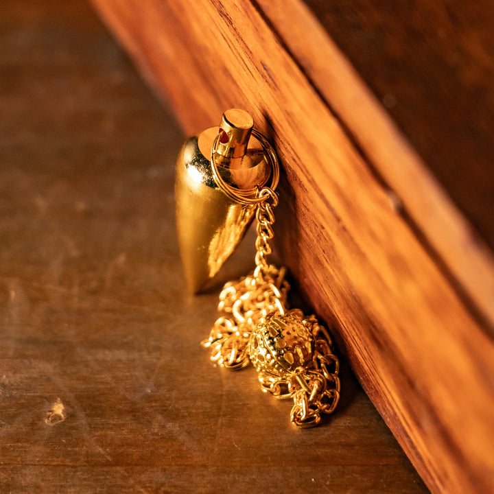 Golden Brass Pendulum for Divination & Dowsing – Cone-Shaped Energy Tool for Clarity & Guidance