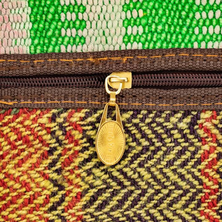 Authentic Turkish Bohemian Crossbody Satchels – Meadow Green & Sunset Stripe