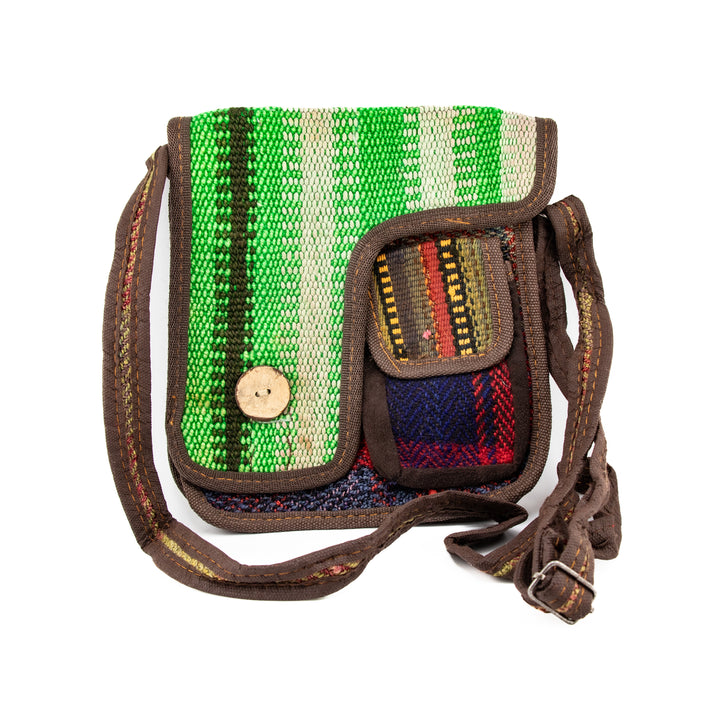 Authentic Turkish Bohemian Crossbody Satchels – Meadow Green & Sunset Stripe