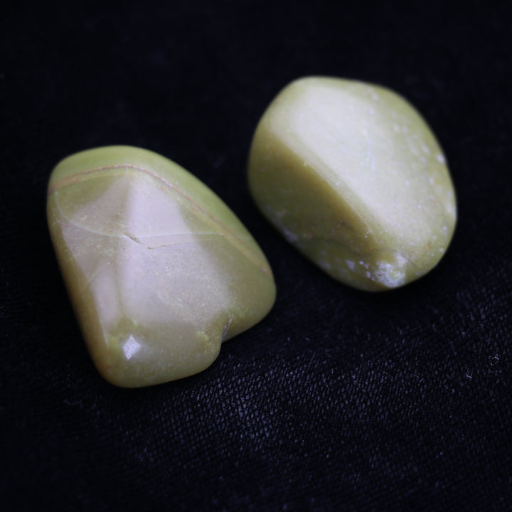 Natural Green Opal Tumbled Stone - Polished Gems for Mindful Living