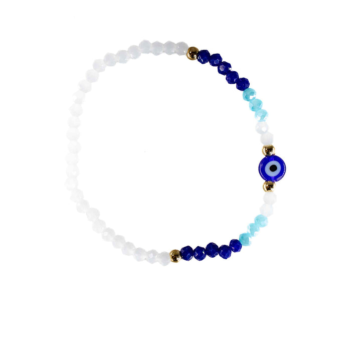 Handcrafted Nazar-Evil Eye Glass Bracelet, Multicolor Protection Accessory