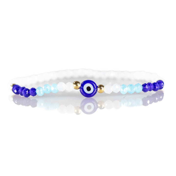 Handcrafted Nazar-Evil Eye Glass Bracelet, Multicolor Protection Accessory