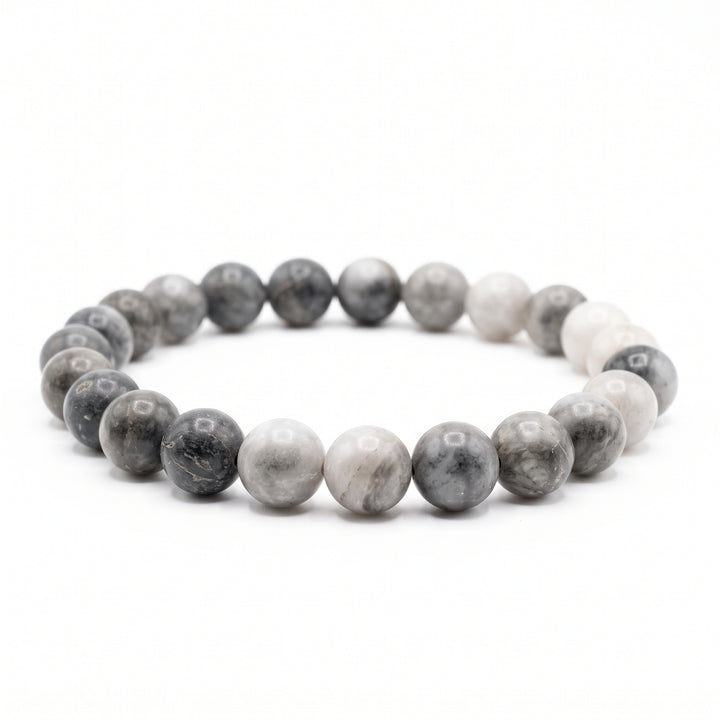 Hawk's Eye Metal-Free Stretch Bracelet – 8mm Natural Stone Jewelry