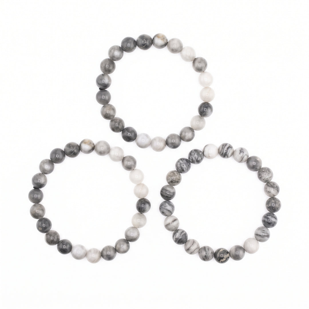 Hawk's Eye Metal-Free Stretch Bracelet – 8mm Natural Stone Jewelry