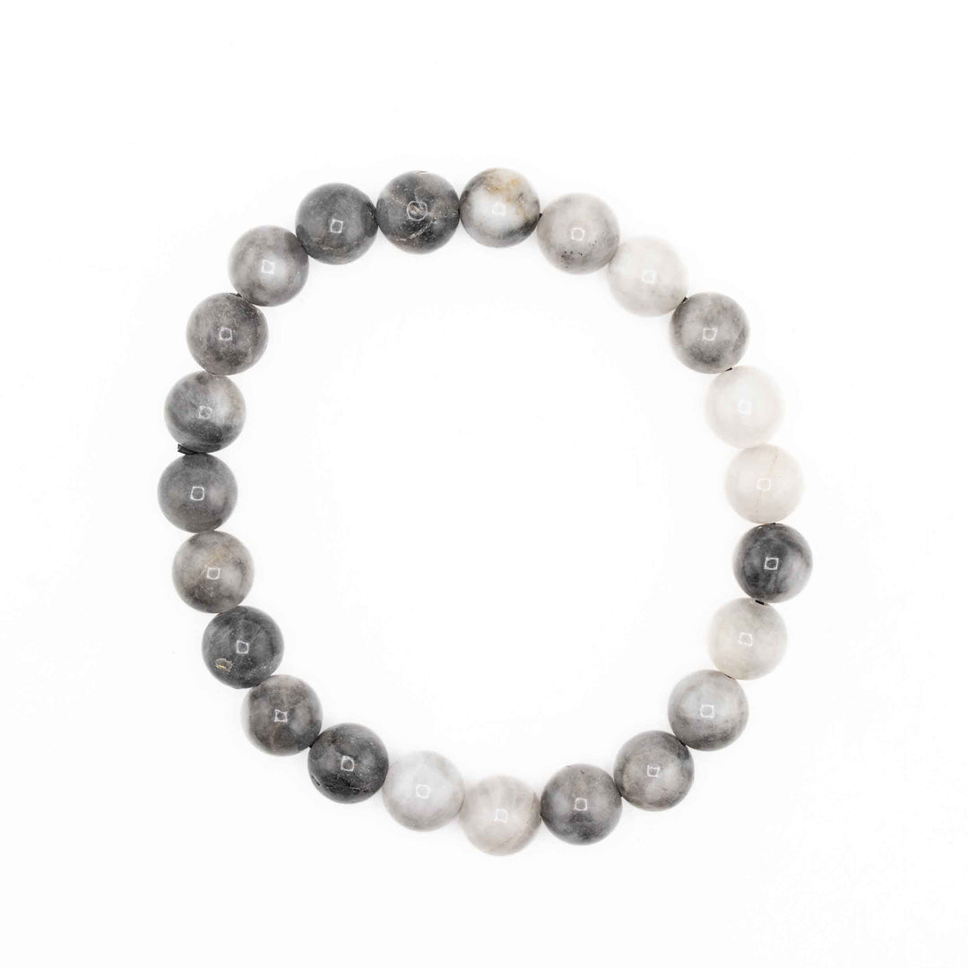 Hawk's Eye Metal-Free Stretch Bracelet – 8mm Natural Stone Jewelry