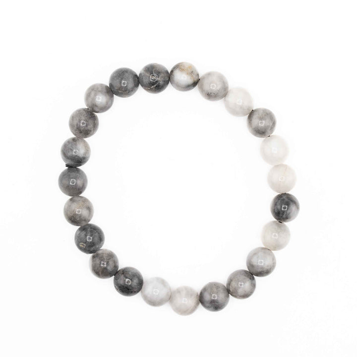 Hawk's Eye Metal-Free Stretch Bracelet – 8mm Natural Stone Jewelry
