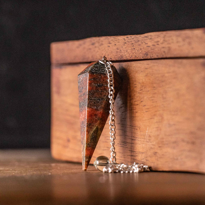 Unakite Pendulum – Emotional Balance & Healing Tool for Grounded Divination & Heart Chakra Energy Work