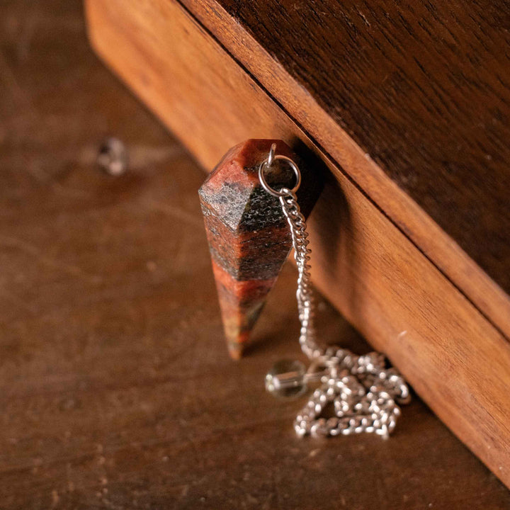 Unakite Pendulum – Emotional Balance & Healing Tool for Grounded Divination & Heart Chakra Energy Work