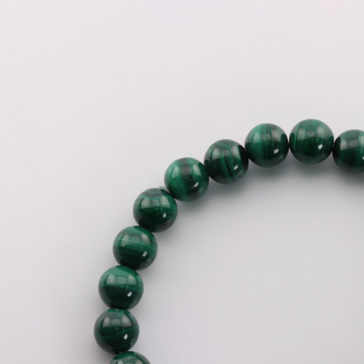 Natural Malachite Bracelet - Metal Free, 8mm