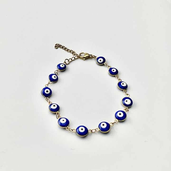 Gold Plated Nazar/Evil Eye Anklet