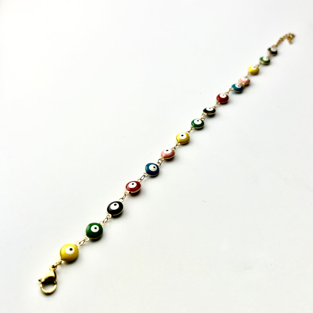 Gold Plated Nazar/Evil Eye Anklet