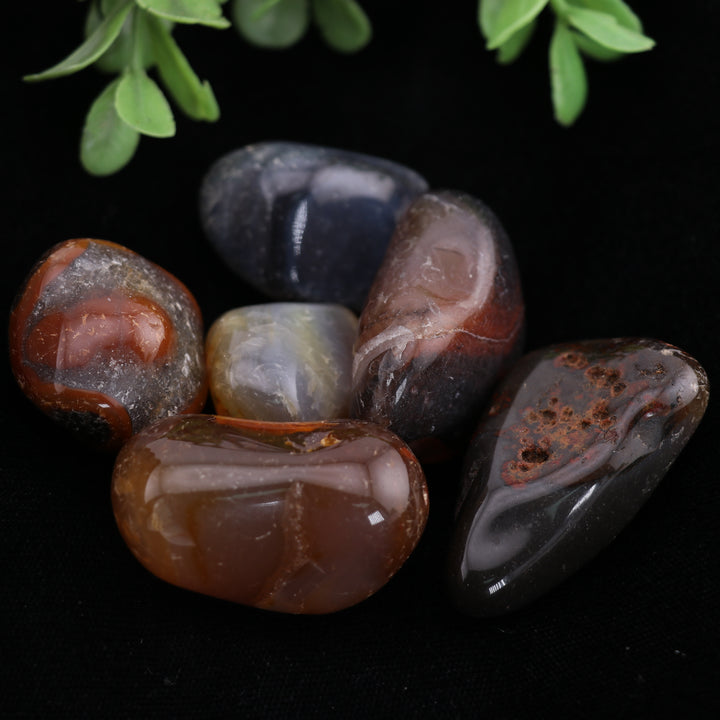 Natural Agate Tumbled Stone - Polished Crystal for Positive Energy