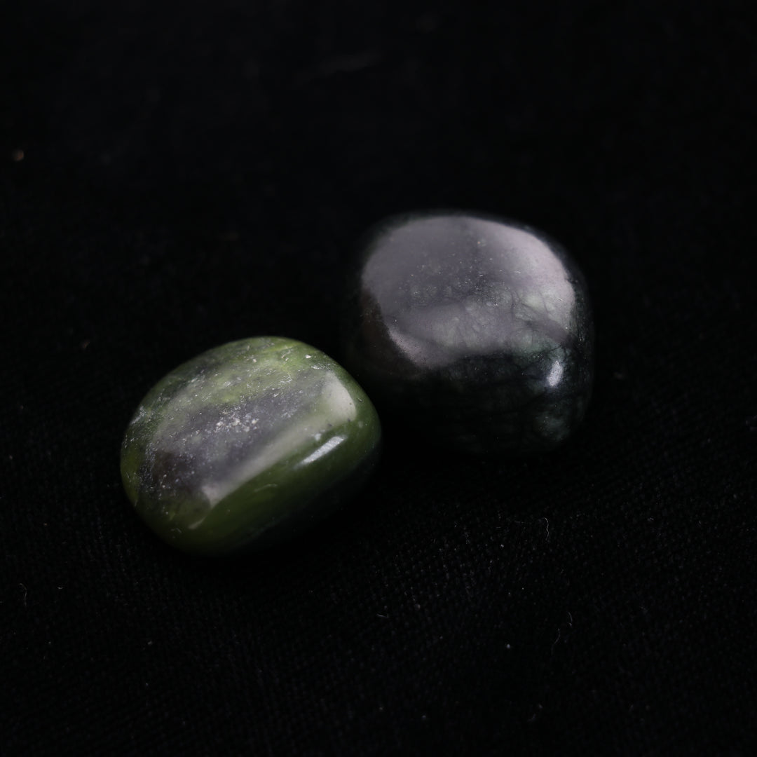 Natural Green Jade Tumbled Stone - Polished Gems for Harmony and Prosperity