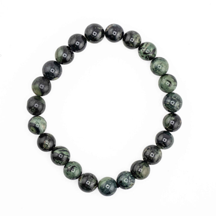 Kambaba Jasper Metal-Free Stretch Bracelet – 8mm Grounding Earth Stone Jewelry