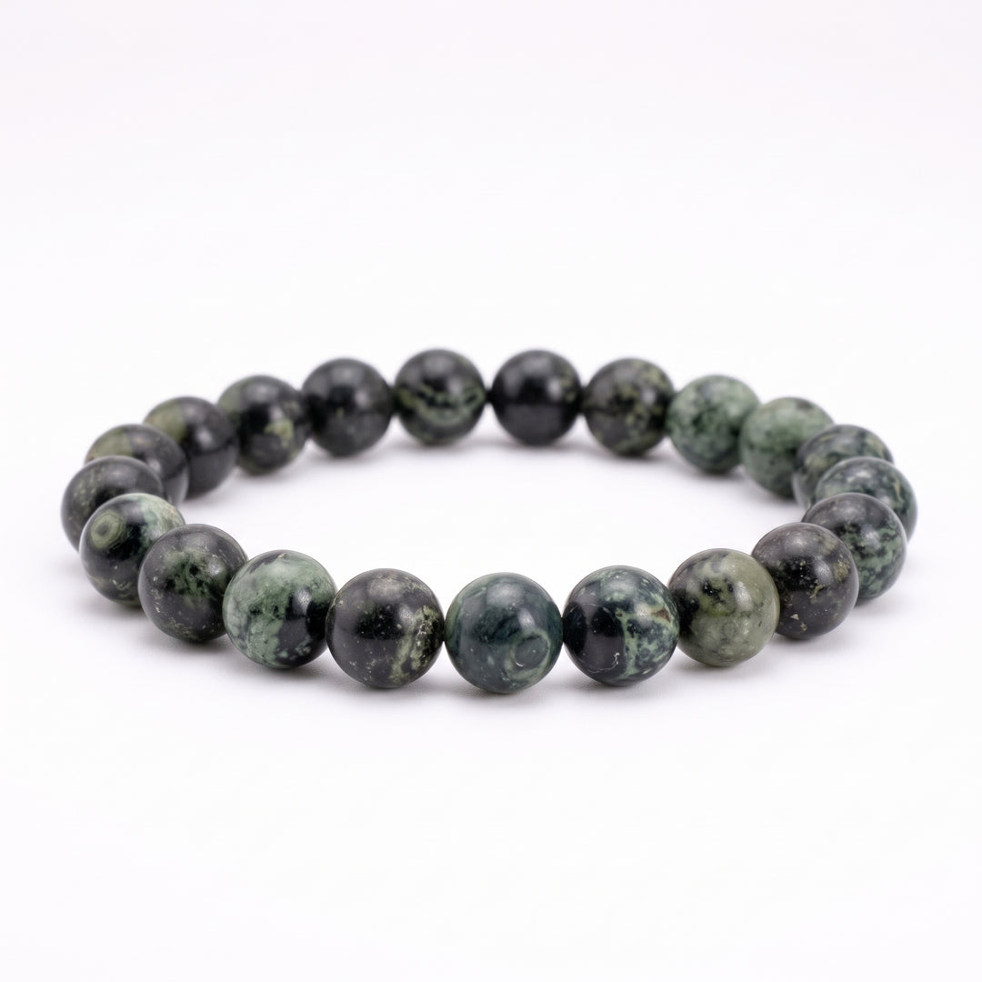 Kambaba Jasper Metal-Free Stretch Bracelet – 8mm Grounding Earth Stone Jewelry