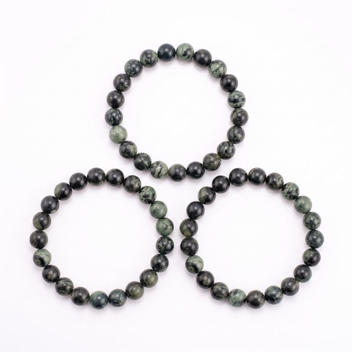 Kambaba Jasper Metal-Free Stretch Bracelet – 8mm Grounding Earth Stone Jewelry