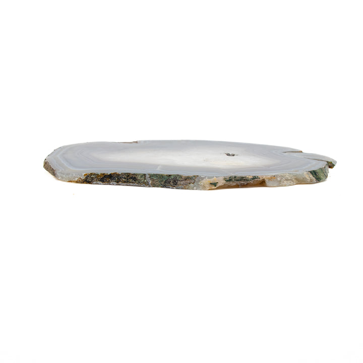 Natural Grey Agate Slice - Balance, Grounding & Spiritual Protection