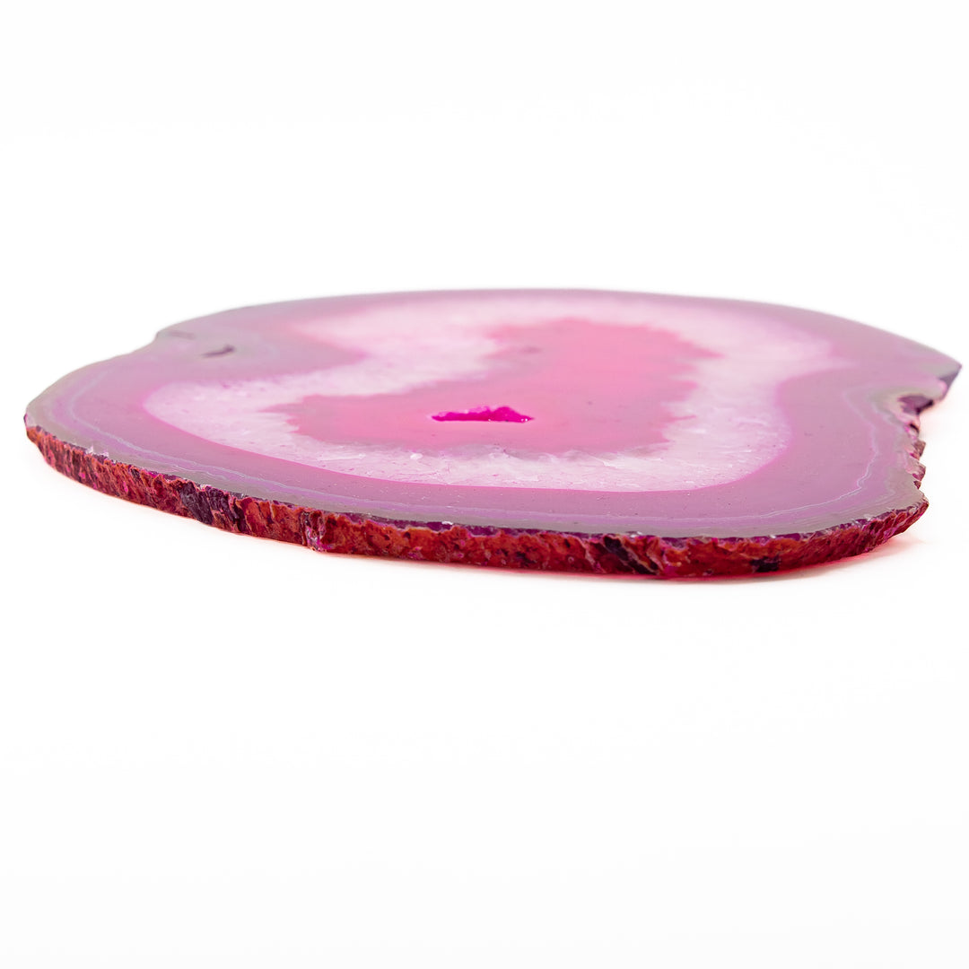 Natural Pink Agate Slice – Love, Joy & Emotional Healing
