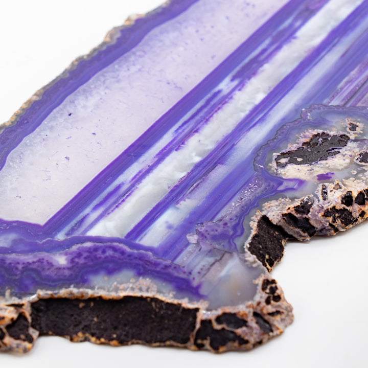 Natural Purple Agate Slice – Balance, Creativity & Spiritual Protection
