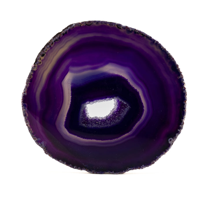 Natural Purple Agate Slice – Balance, Creativity & Spiritual Protection