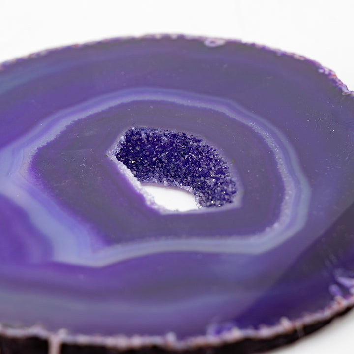 Natural Purple Agate Slice – Balance, Creativity & Spiritual Protection