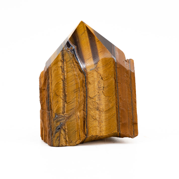 Natural Tiger’s Eye Power Point – Grounding, Focus & Confidence