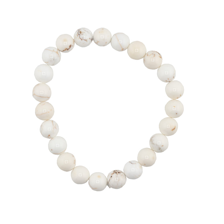 Magnesite Metal-Free Stretch Bracelet – 8mm Calming Stone Jewelry