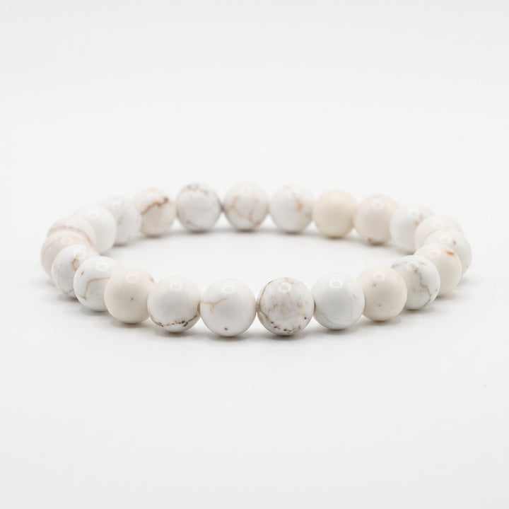 Magnesite Metal-Free Stretch Bracelet – 8mm Calming Stone Jewelry