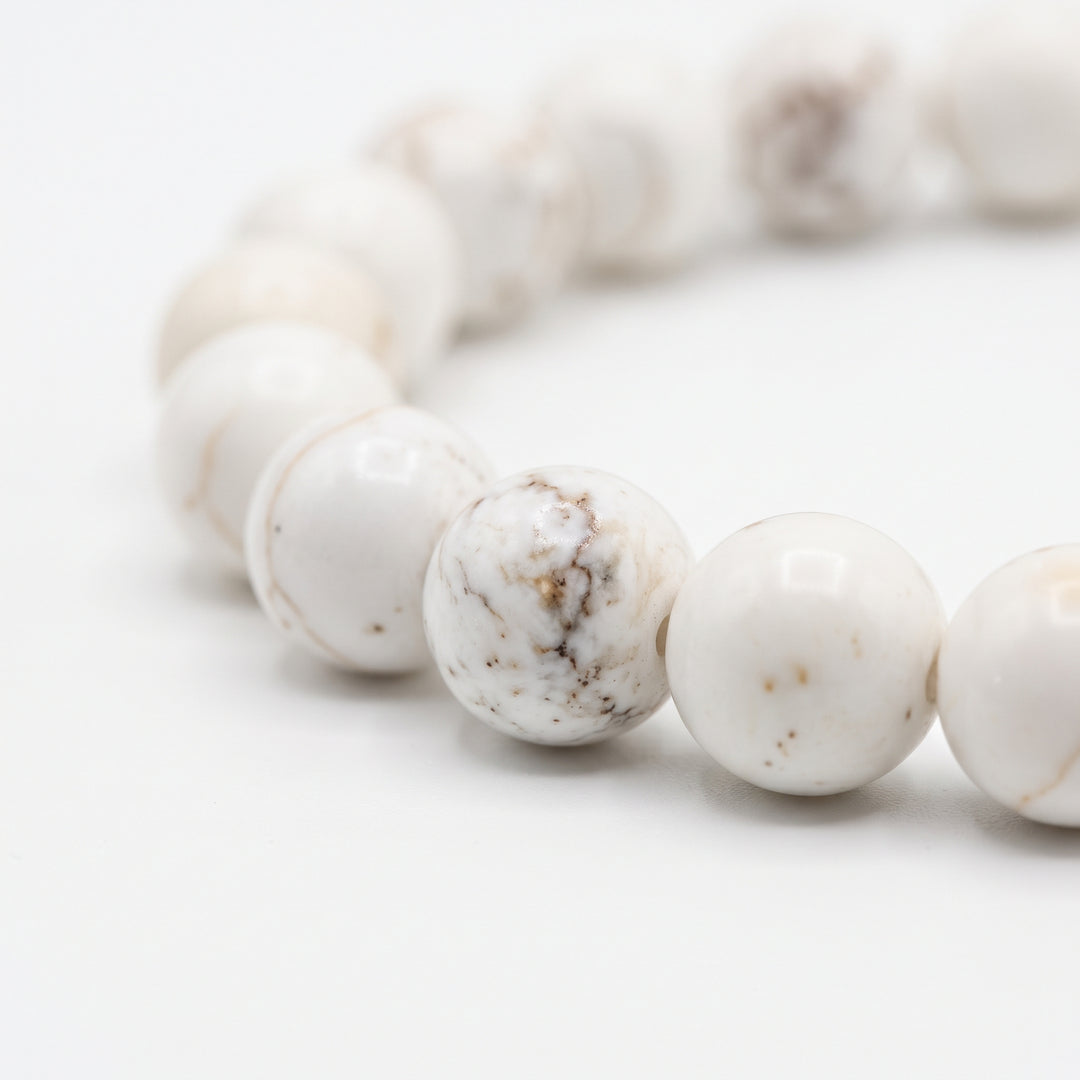 Magnesite Metal-Free Stretch Bracelet – 8mm Calming Stone Jewelry