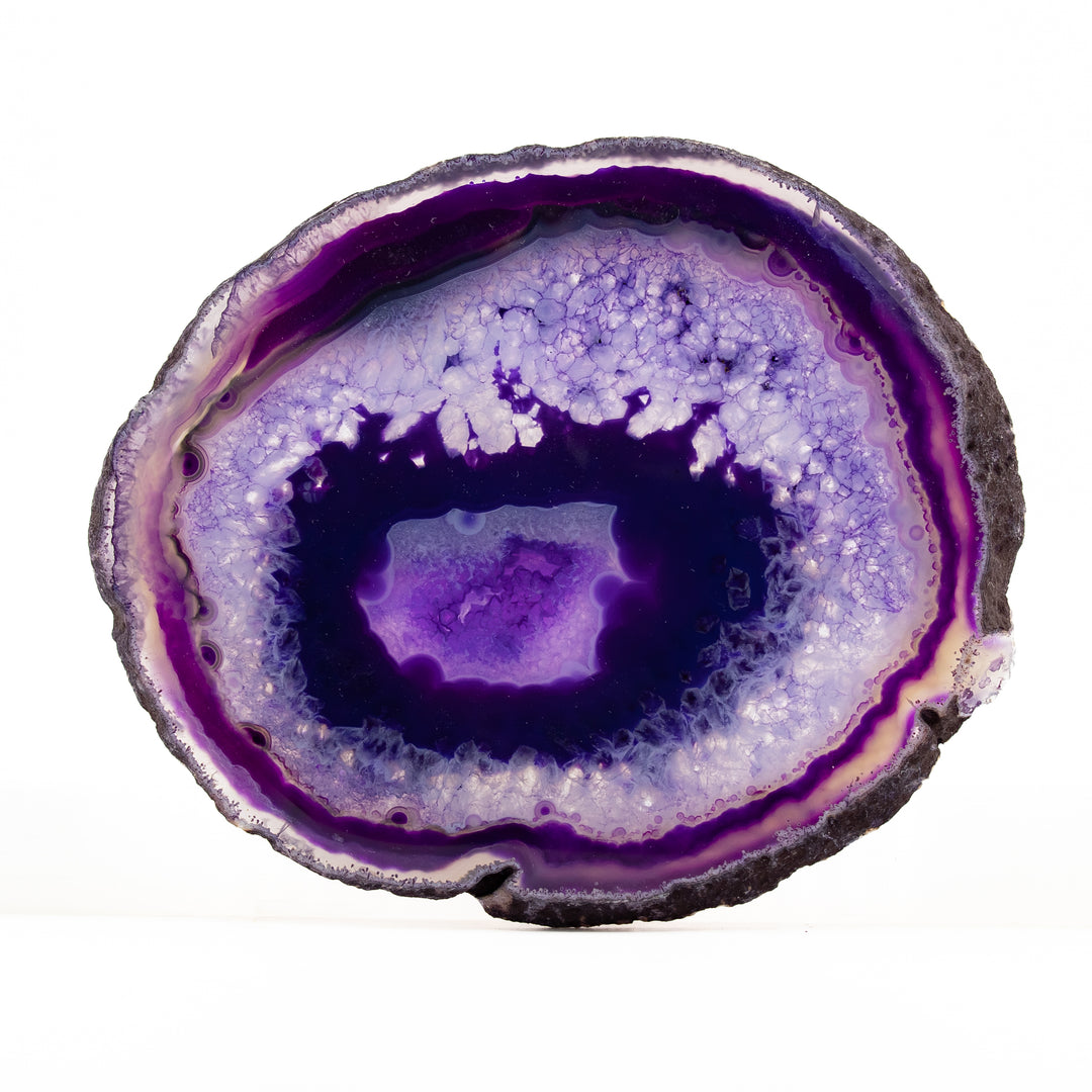 Natural Purple Agate Slice – Balance, Creativity & Spiritual Protection