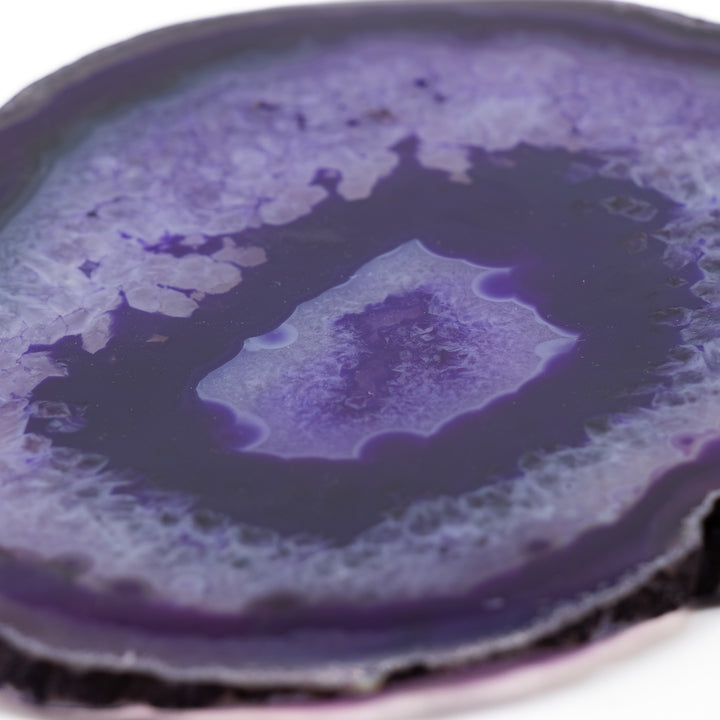 Natural Purple Agate Slice – Balance, Creativity & Spiritual Protection