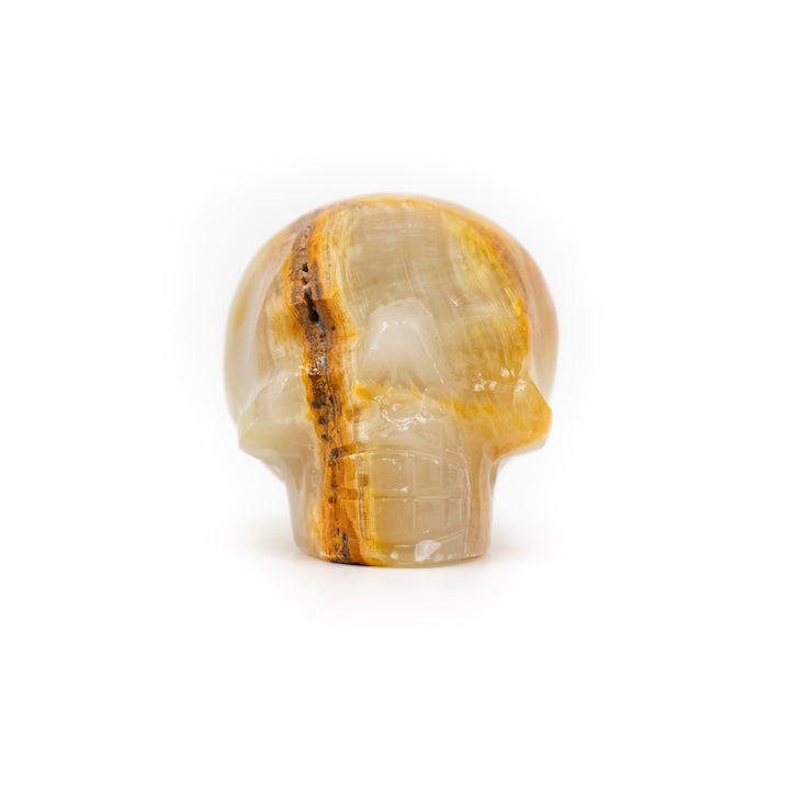 Natural Onyx Gemstone Skull – Strength, Protection & Mastery