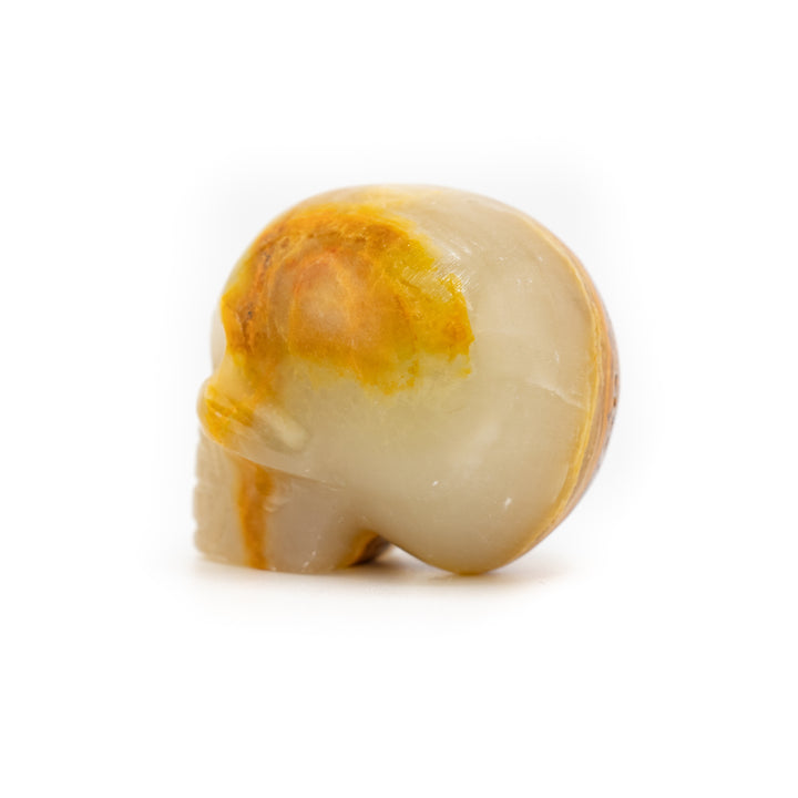 Natural Onyx Gemstone Skull – Strength, Protection & Mastery