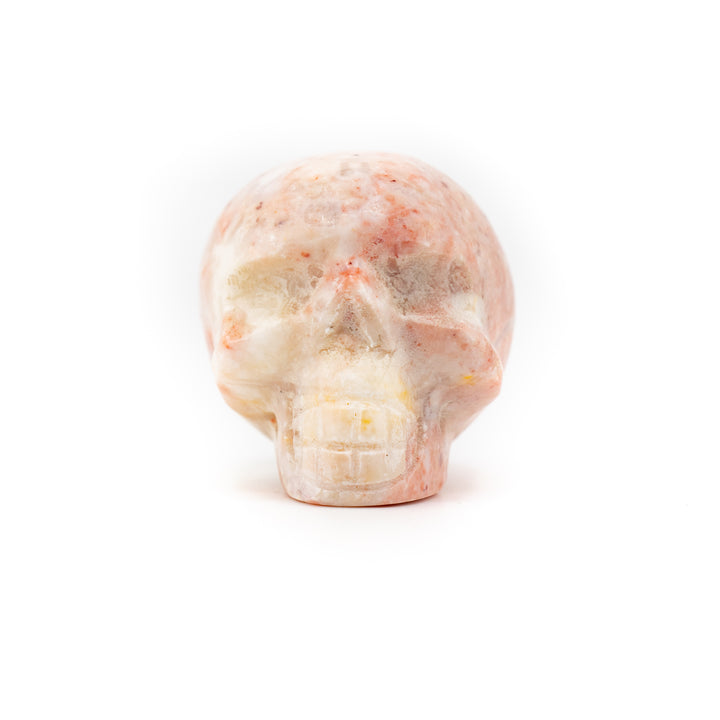 Natural Strawberry Onyx Gemstone Skull – Vitality, Balance & Transformation