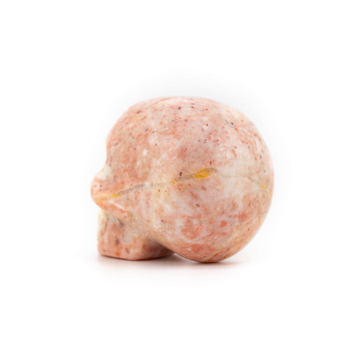 Natural Strawberry Onyx Gemstone Skull – Vitality, Balance & Transformation