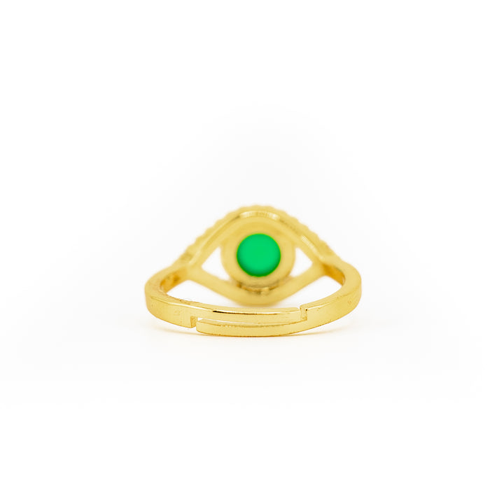 Anillo de piedra preciosa natural con forma de ojo para mujer y hombre - Regalo de joyería con piedras preciosas