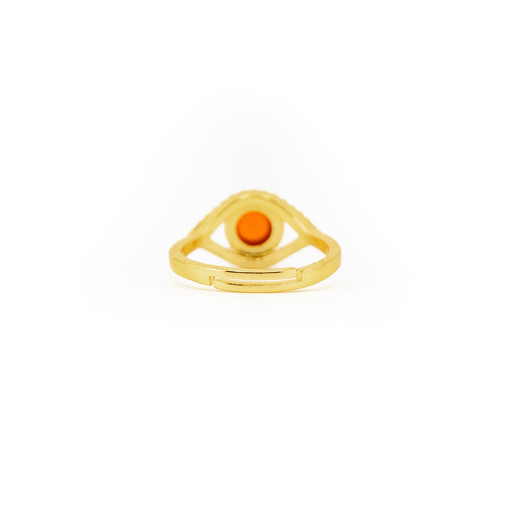 Anillo de piedra preciosa natural con forma de ojo para mujer y hombre - Regalo de joyería con piedras preciosas