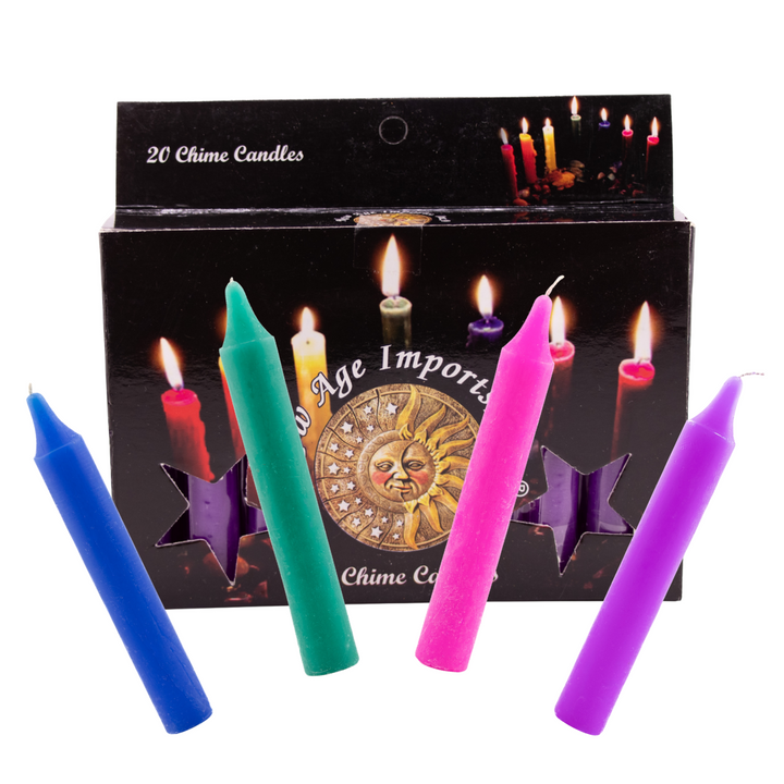 Multicolor Chime Intention Candles – Individual Ritual Candles for Spells, Altars, & Manifestation