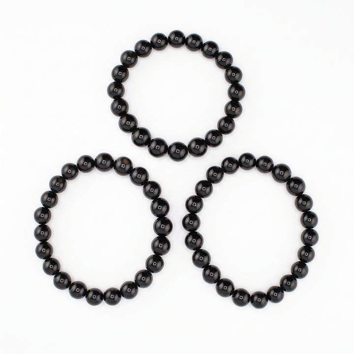 Black Obsidian 8mm Beaded Bracelet | Metal-Free Healing Crystal & Protection Jewelry