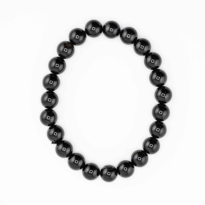 Black Obsidian 8mm Beaded Bracelet | Metal-Free Healing Crystal & Protection Jewelry