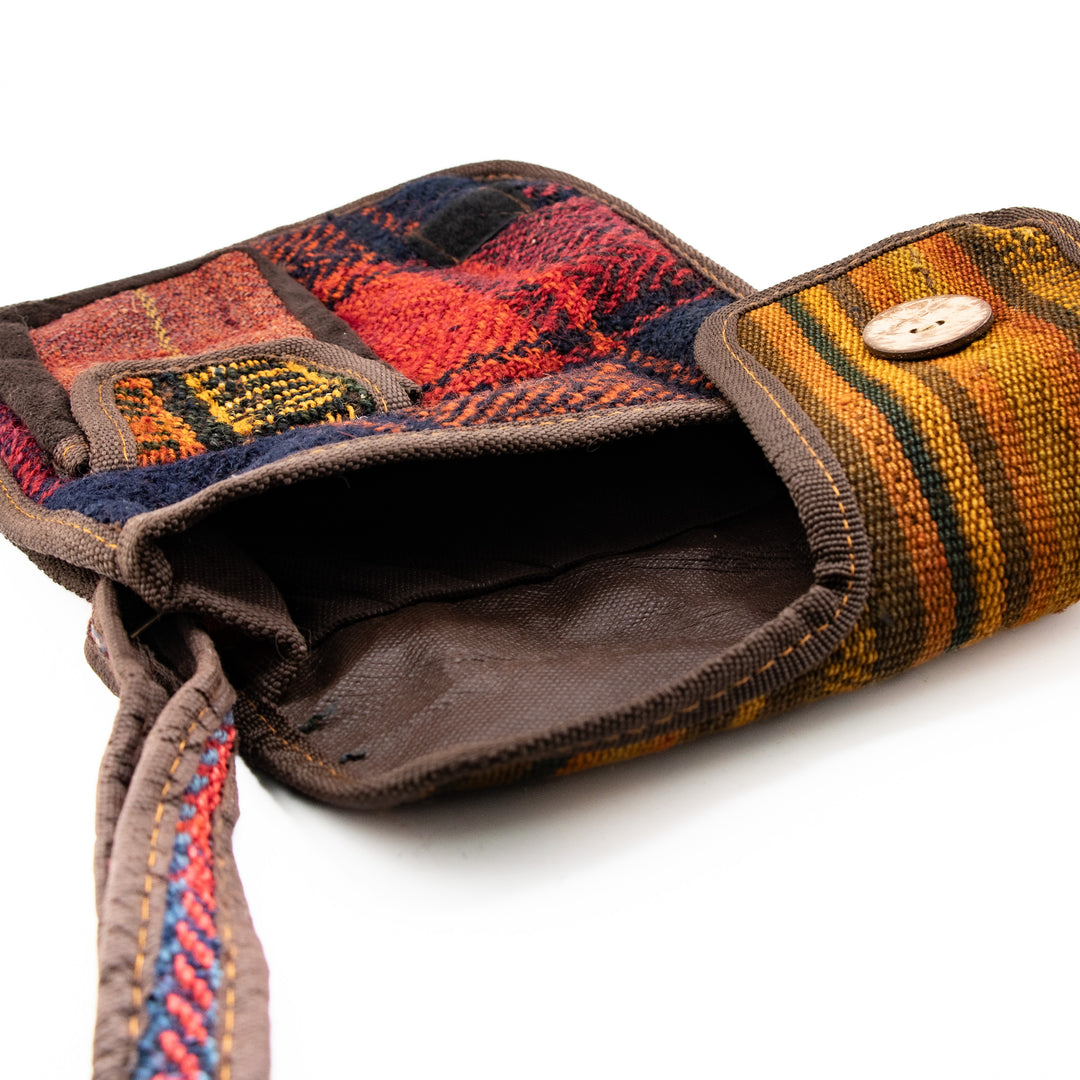 Authentic Turkish Bohemian Crossbody Satchels – Meadow Green & Sunset Stripe