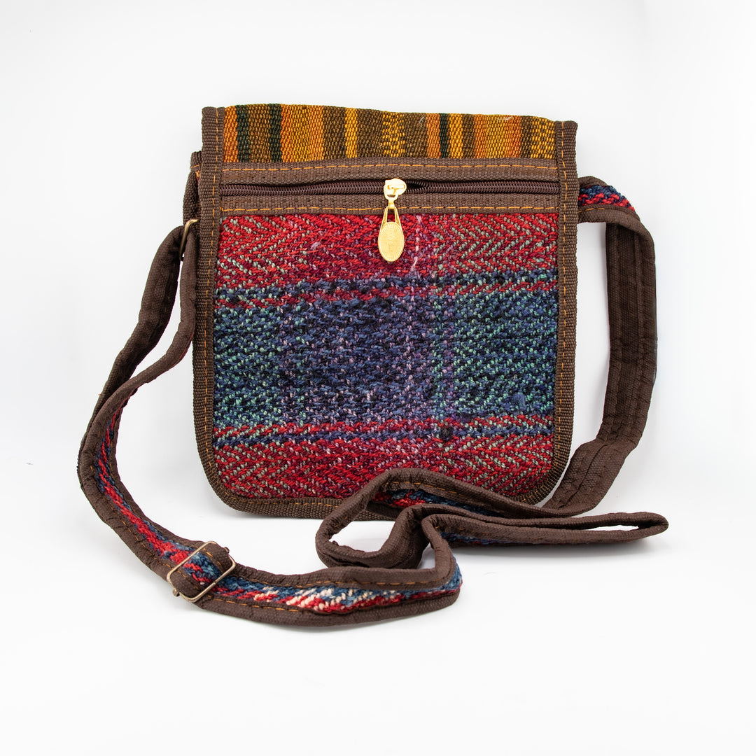 Authentic Turkish Bohemian Crossbody Satchels – Meadow Green & Sunset Stripe