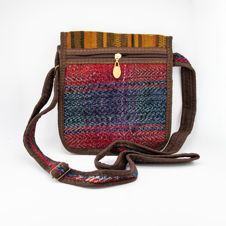 Authentic Turkish Bohemian Crossbody Satchels – Meadow Green & Sunset Stripe