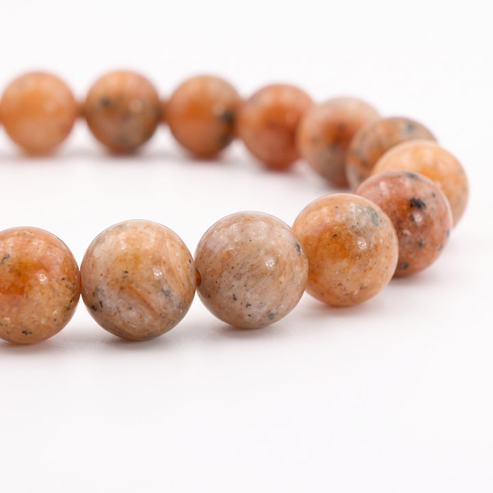 Orange Calcite Metal-Free Stretch Bracelet – 8mm Energizing Stone Jewelry