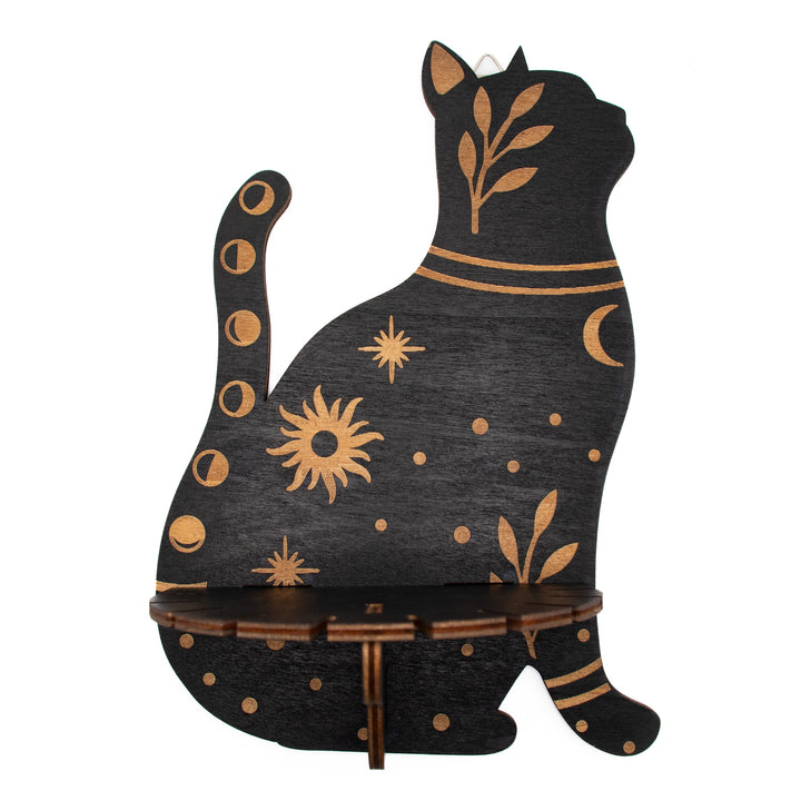 Cat Pendulum Holder & Altar Stand | Witchy Divination Decor | 10 x 6 In