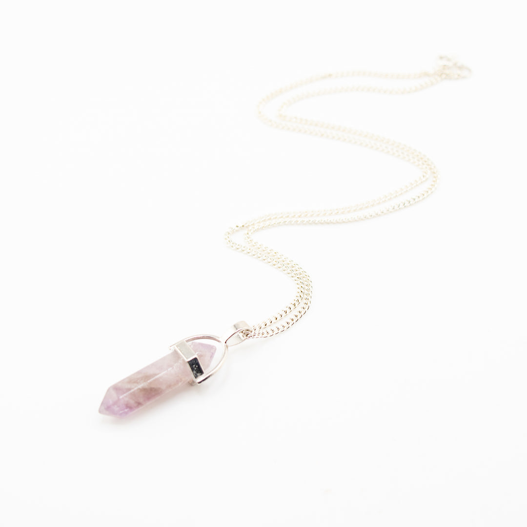 Amethyst Point Pendant Necklace - Handcrafted Crystal Jewelry