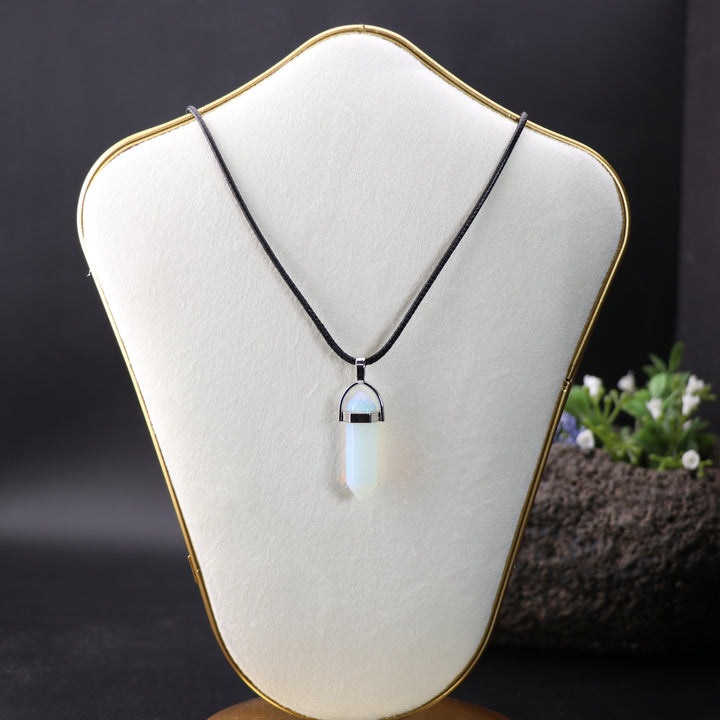 Handcrafted Natural Opalite Point Pendant Necklace