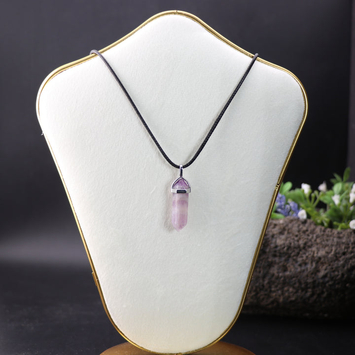 Handcrafted Natural Fluorite Point Pendant Necklace